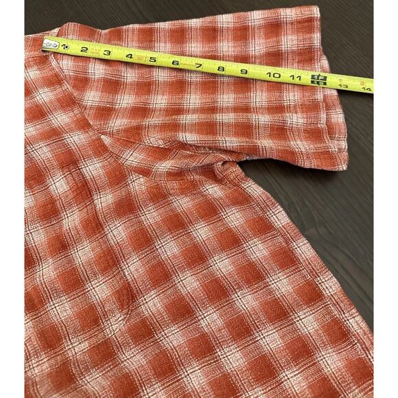 Duluth Trading Co Mens 2XL XXL Red Plaid Button Up Short Sleeve Cotton Utility - Picture 8 of 8